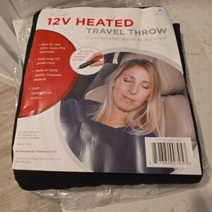 12V Heated Travel Throw - Black